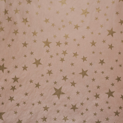 Бумага упаковочная крафтовая «Звезды», золотая краска, 70 × 100 см