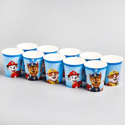 Стакан бумажный С днем рождения, щенячий патруль, 250 мл, 1 шт