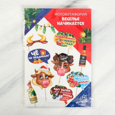 Набор фотобутафории "Новогодняя", 9 предм.,, 20 х 37 см