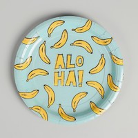 Тарелка бумажная Aloha, бананы, 18 см