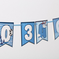 Гирлянда на ленте "Спасибо за сына",голубая, 215 см