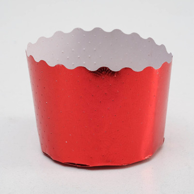 Форма для выпечки маффинов и кексов «Цветная»,красный, 6 х 4,5 см