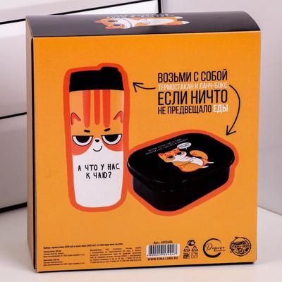 Набор «У тебя один кекс на уме»: термостакан 350 мл, ланч-бокс 500 мл