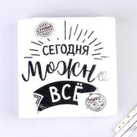 Салфетки бумажные «Сегодня можно всё», однослойные, 24х24 см, набор 20 шт.