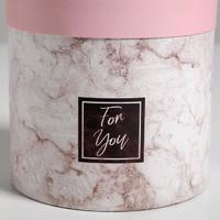 Набор шляпных коробок эконом-класс 2 в 1 «Мрамор», 12 х 12, 15 х 15 см