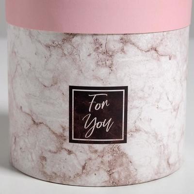 Набор шляпных коробок эконом-класс 2 в 1 «Мрамор», 12 х 12, 15 х 15 см