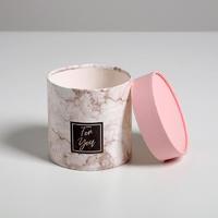 Набор шляпных коробок эконом-класс 2 в 1 «Мрамор», 12 х 12, 15 х 15 см