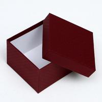 Набор коробок 5 в 1 "Бордовая сетка", 12 х 12 х 9 - 6 х 6 х 3 см