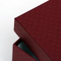 Набор коробок 5 в 1 "Бордовая сетка", 12 х 12 х 9 - 6 х 6 х 3 см