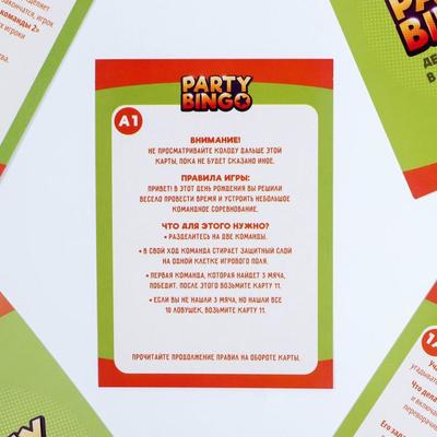 Командная игра «Party Bingo. День Рождение в кругу близких», 8+