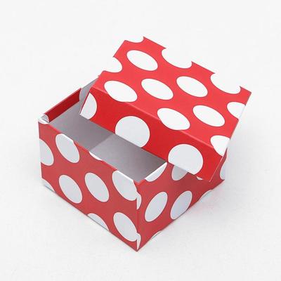 Набор коробок 5 в 1 "Большой белый горох на красном", 12 х 12 х 9 - 6 х 6 х 3 см