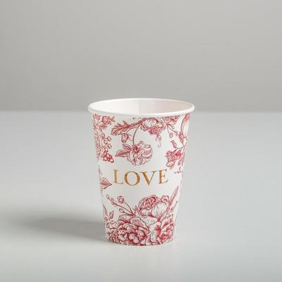 Стаканчик для цветов Love, белый 11 х 8,5 см