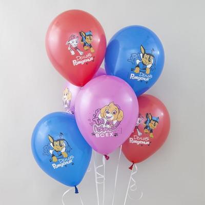Шар латексный 12" «С днём рождения! Щенячий патруль», пастель, 1-сторонний