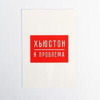 Обложка-прикол на паспорт "Хьюстон, я проблема" (1 шт) ПВХ, полноцвет