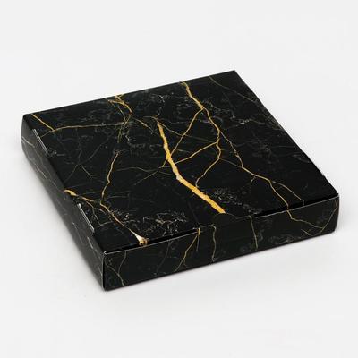 Коробка самосборная, "Золото", 16 х 16 х 3 см