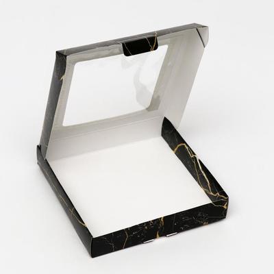 Коробка самосборная, "Золото", 16 х 16 х 3 см