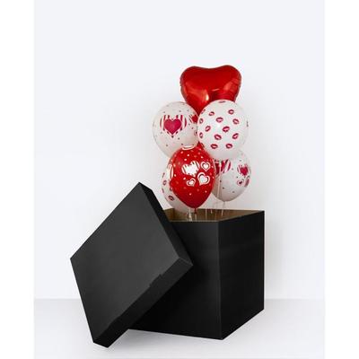 Коробка для воздушных шаров, Черный, 60*60*60 см
