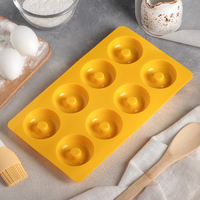 Форма для выпечки Доляна «Пончики», 29×17 см, 8 ячеек (d=6 см), цвет МИКС