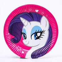 Тарелка бумажная "С Днем Рождения", My Little Pony 1 упаковка, 10 шт.