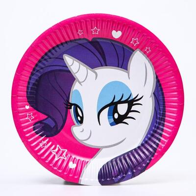 Тарелка бумажная "С Днем Рождения", My Little Pony 1 упаковка, 10 шт.