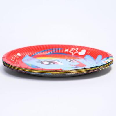 Тарелка бумажная "С Днем Рождения", My Little Pony 1 упаковка, 10 шт.