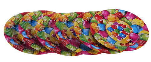 Тарелка бумажная "Поздравляем!" (набор 6 шт)