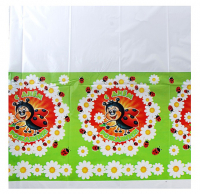 Набор "Божья коровка" Набор "Смайл". Тарелки (6шт) + салфетки (20 шт) + стаканчик (6 шт) + скатерть