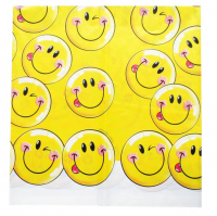 Набор "Смайл". Тарелки (6шт) + салфетки (20 шт) + колпачки (6 шт) + скатерть