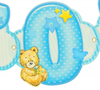 Гирлянда на люверсах "Мне 1 годик" (для мальчика)