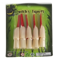 Прикол ногти "Ведьмы" красные (набор 10 шт)