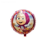 Шар фольгированный 18" "Маша и Медведь", круг