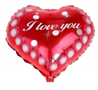 Шар Фольгированный "ILY" Сердце 18" Красный