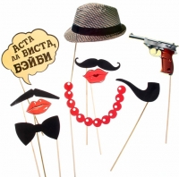 Набор фотобутафории "Стильная вечеринка", 10 предметов