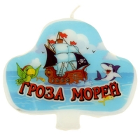 Свеча в торт пиратская треуголка "Гроза морей"