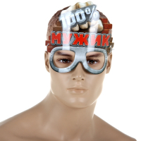 Маска карнавальная "100% мужик"