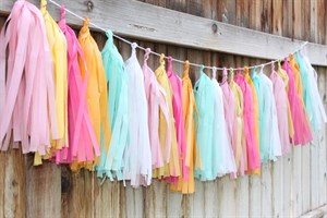 Гирлянда Тассел, Фуксия 2 м, 10 листов