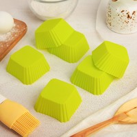 Набор форм для выпечки «Риб. Квадрат», 7×3,5 см, 6 шт, цвет МИКС