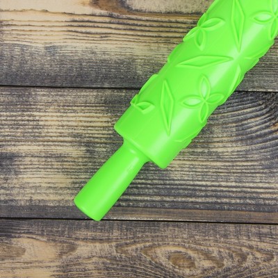 Скалка кондитерская «Листья», 39 см, фактурная