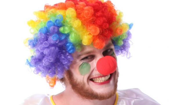 Нос клоуна красный (с прорезью)