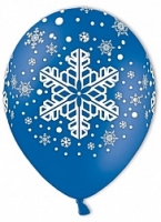 Воздушный шар  "Снежинки", Ассорти (12''/30 см)