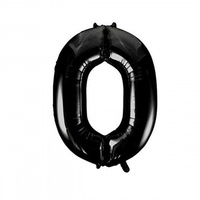 Фольгированный шар цифра (40"/102 см) Черный 