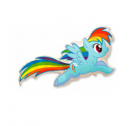 Фольгированный шар " Милая пони Радуга Дэш" (43″/109)