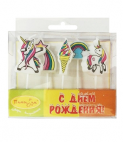Свечи Единорог 5 шт 3,6см