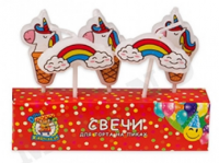 Свечи для торта "Единороги" 5 шт