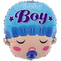 Фольгированный шар Baby, цвет голубой