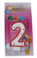 Свеча цифра 2 точки