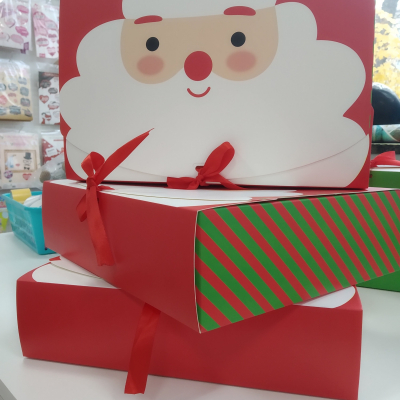 Новогодняя коробка "Дед Мороз", 300х250х80 мм