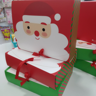 Новогодняя коробка "Дед Мороз", 300х250х80 мм