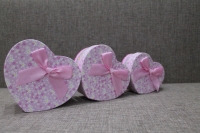 Коробка розовая, в виде сердца