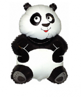 Фольгированный шар "Большая панда, (33"/84 см) Белый